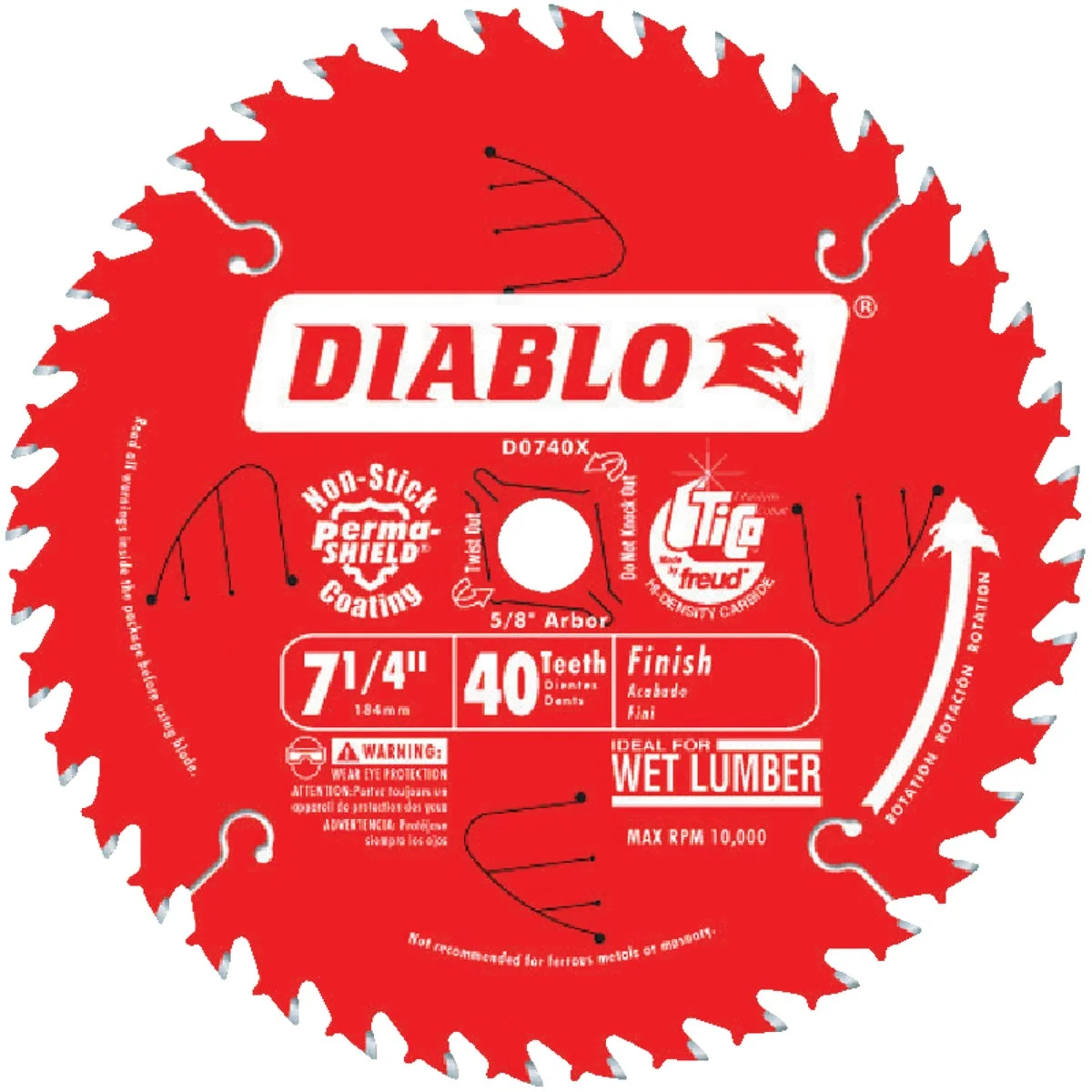 Smart Diablo 7-1 4 In. 40-Tooth Finish Circular Saw Blade Optimized