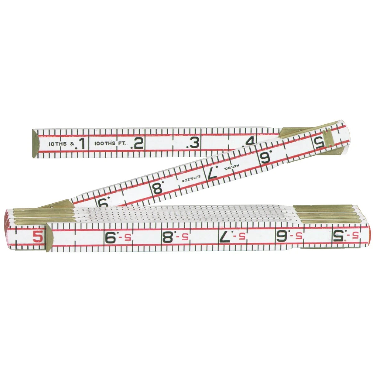 Advanced Lufkin Red End 6 Ft. x 5 8 In. Wood Engineers Folding Rule White Secure