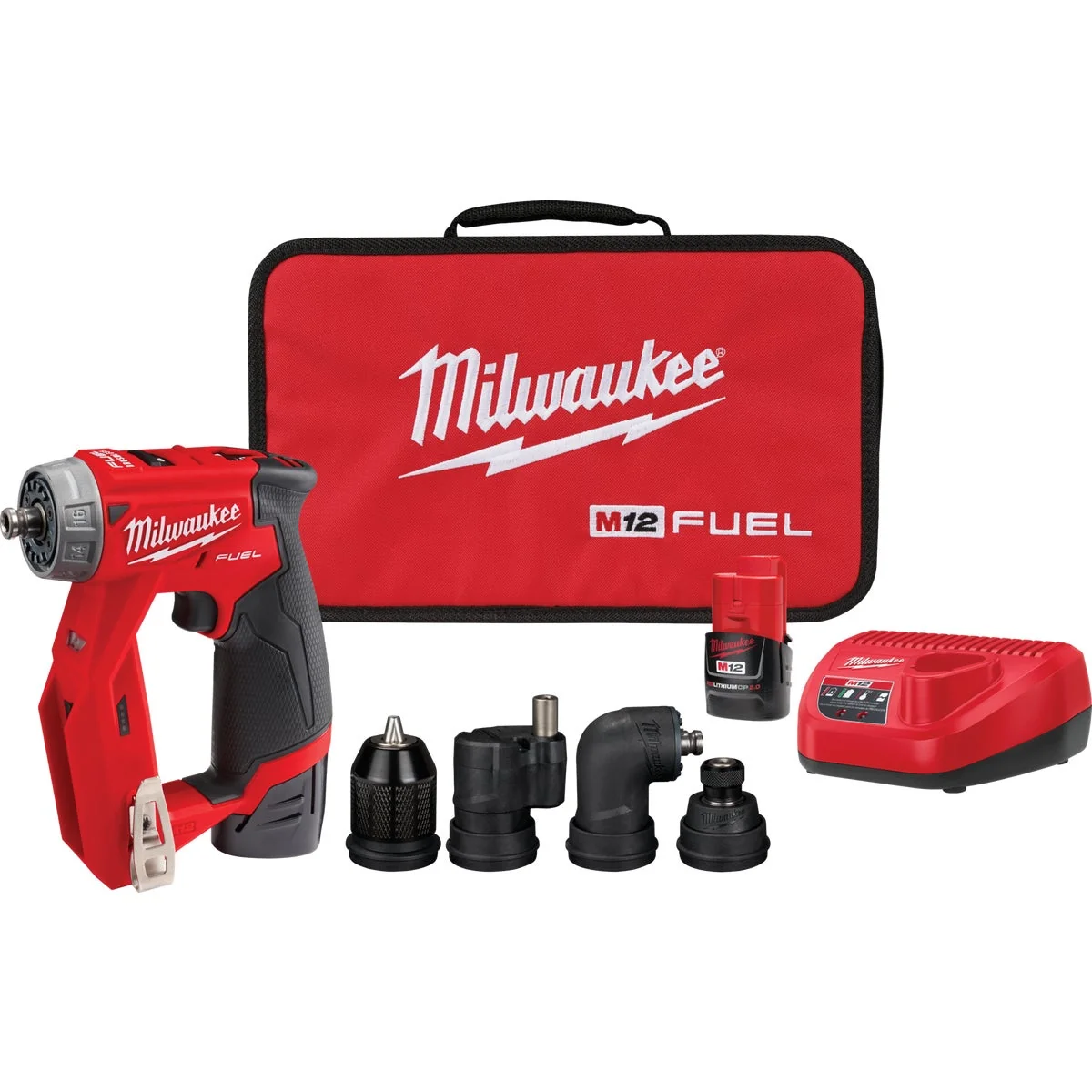 Official Milwaukee M12 FUEL Installation 12 Volt Lithium-Ion Brushless 3 8 In. Cordless Drill Driver Kit Pure