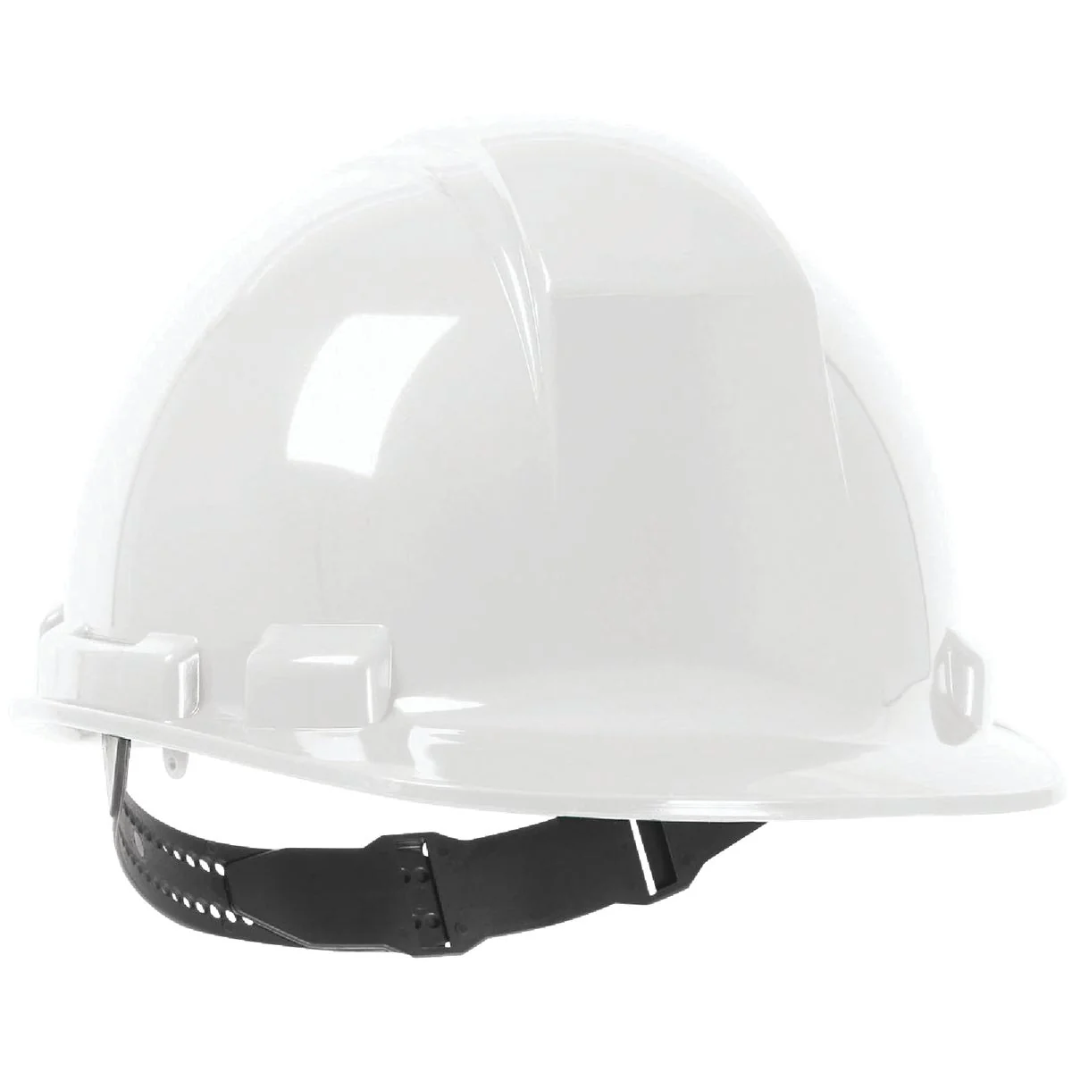 Fine Safety Works White Cap Style Non-Vented Hard Hat with Pin Lock High-Performance