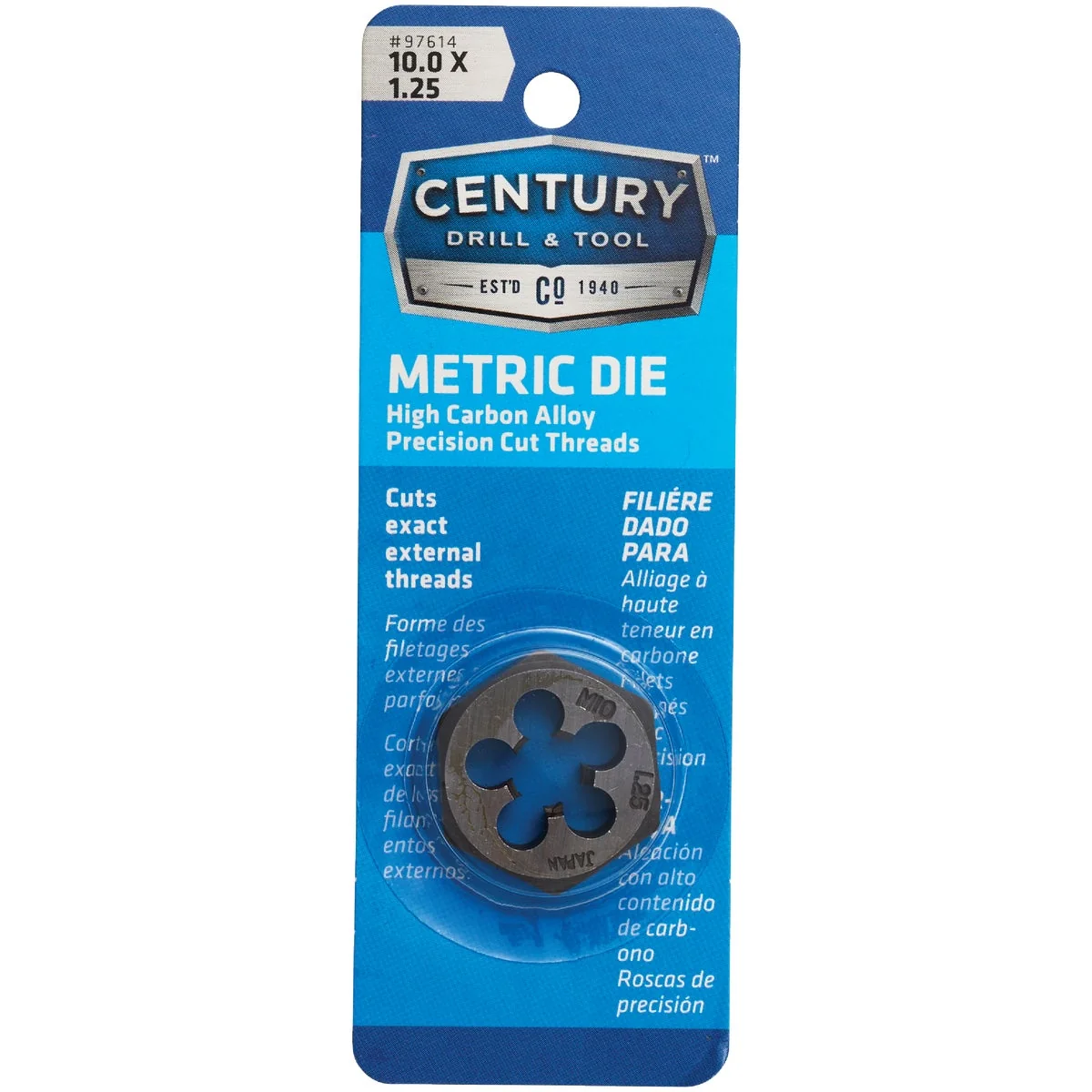 Green Century Drill Tool 10.0x1.25 NPT 1 Across Flats Hexagon Pipe Die Official