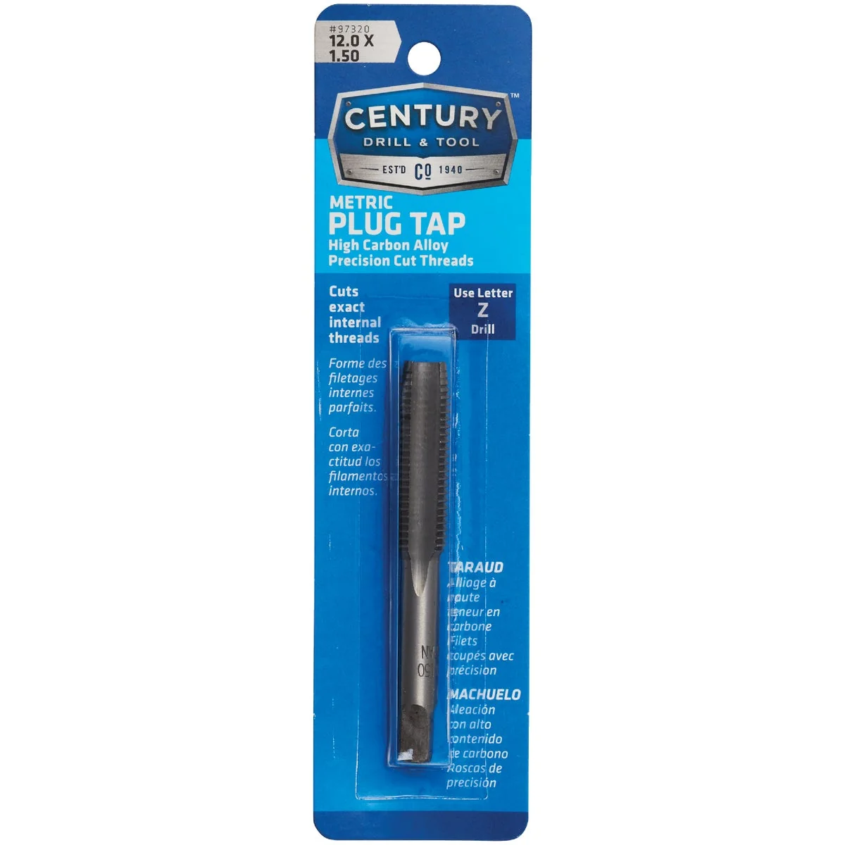 Exclusive Century Drill Tool 12.0x1.50 Carbon Steel Metric Tap Powerful