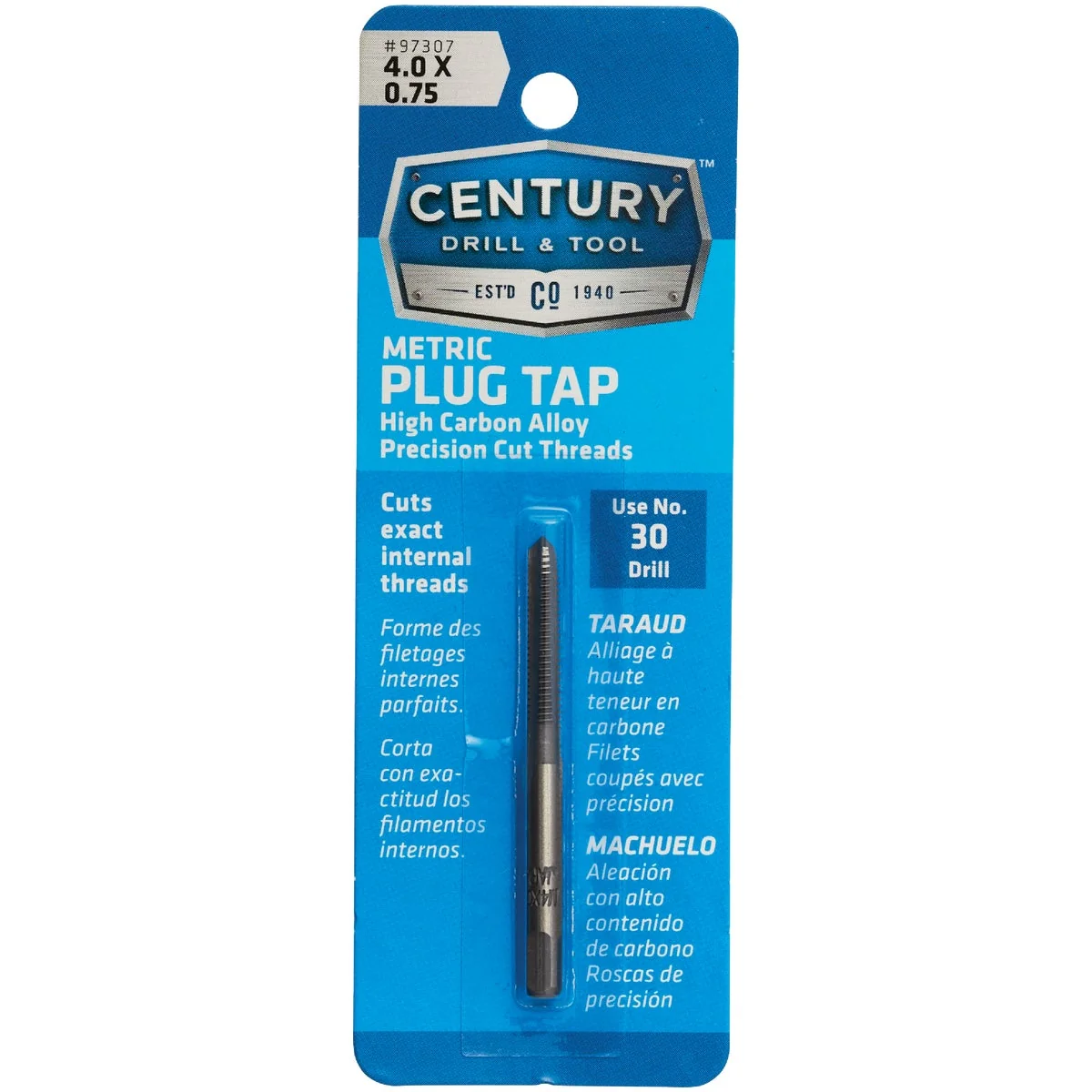 Soft Century Drill Tool 4.0x0.75 Carbon Steel Metric Tap Excellent