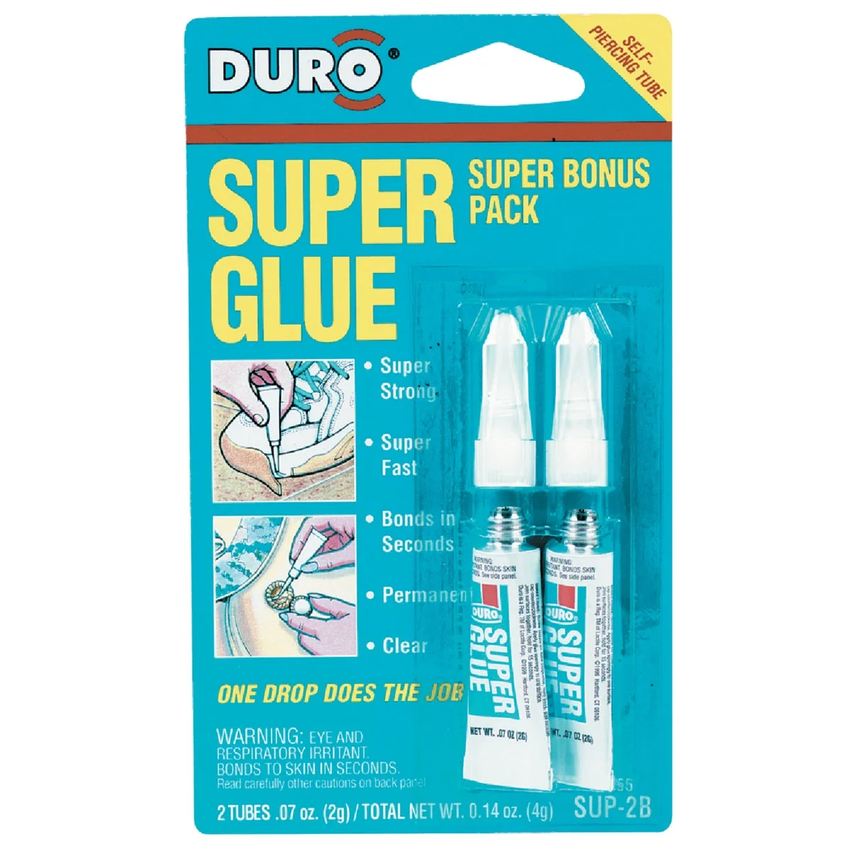 Fine Duro 0.07 Oz. Liquid Super Glue 2-Pack Clean