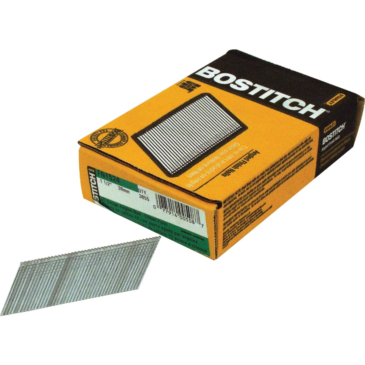 Artisan Bostitch 15-Gauge Coated 25 Degree FN-Style Angled Finish Nail 1-1 4 In. 3655 Ct. User-Friendly