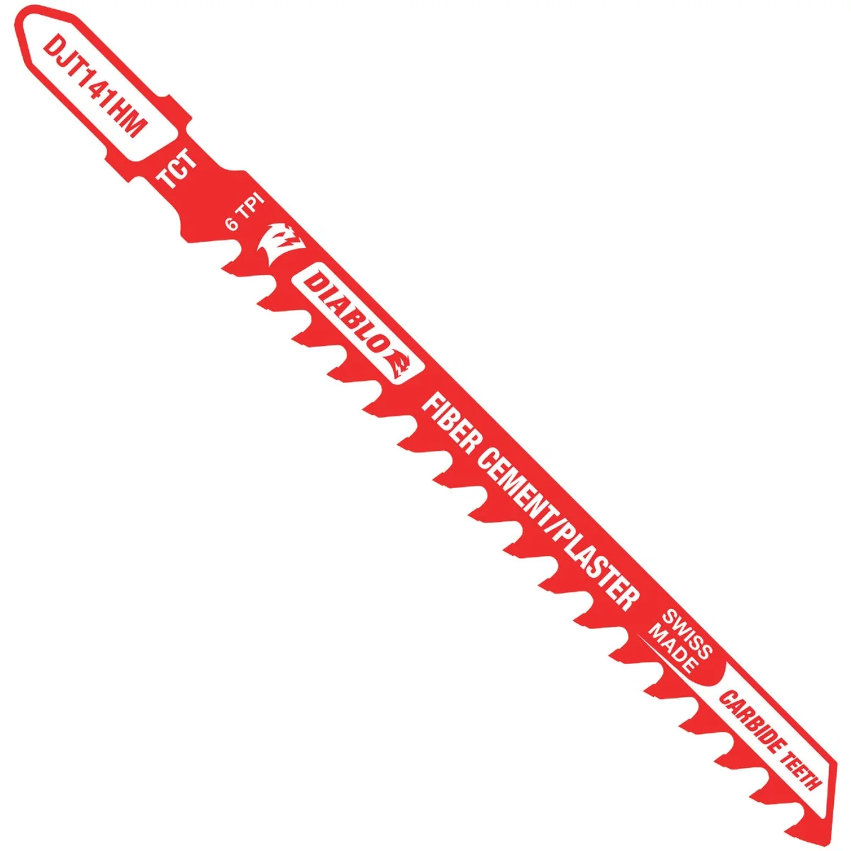 Exclusive Diablo T-Shank 4 In. 6 TPI Carbide Jig Saw Blade for Fiber Cement Plaster Quality