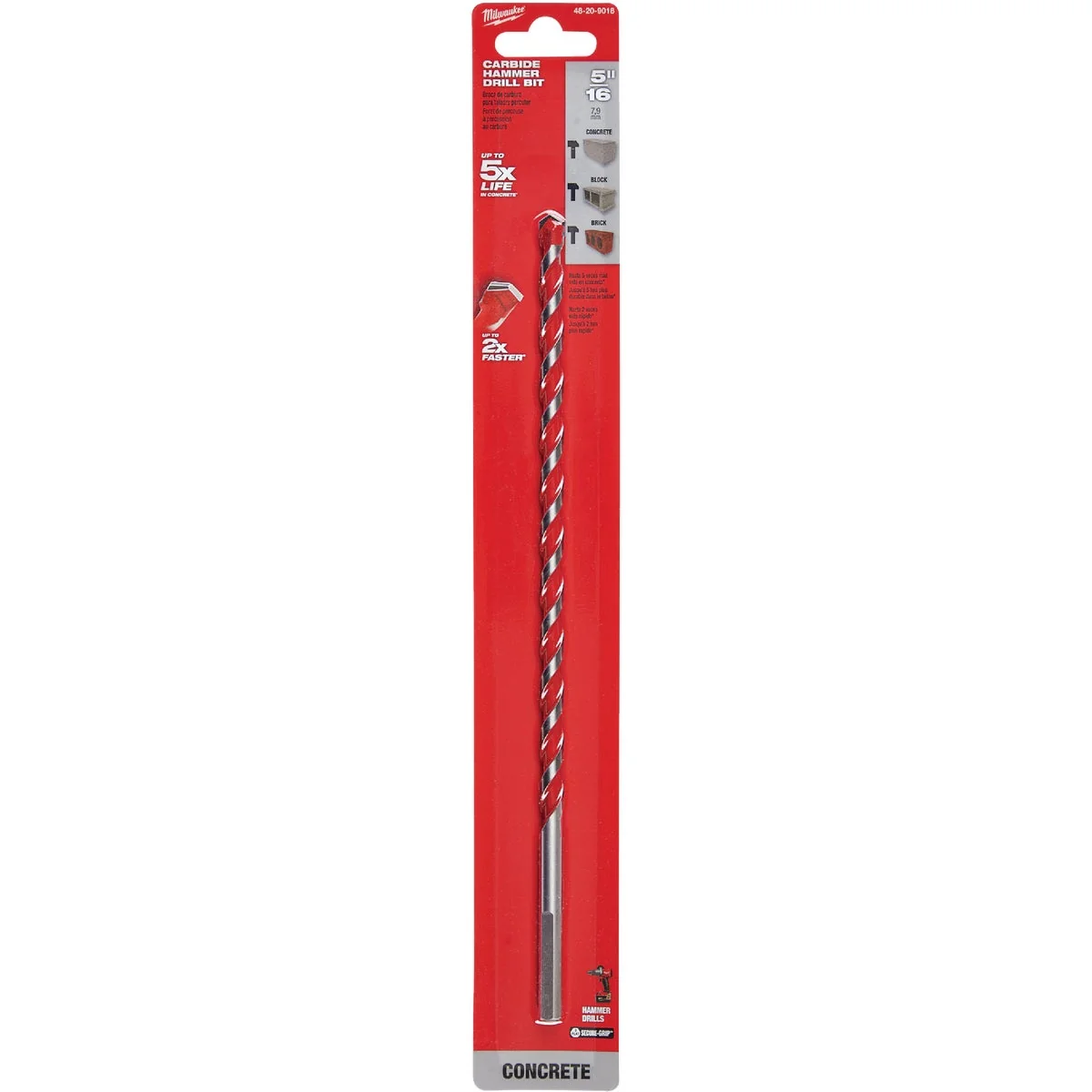 Verified Milwaukee 5 16 In. x 10 In. Carbide Masonry Drill Bit Environmentally Friendly