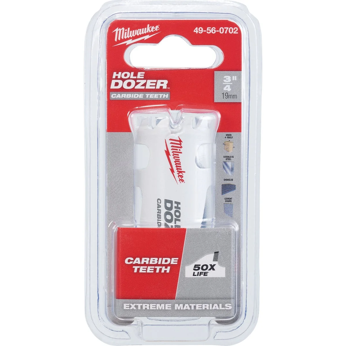 Specialty Milwaukee HOLE DOZER 3 4 In. Hole Saw with Carbide Teeth Flexible