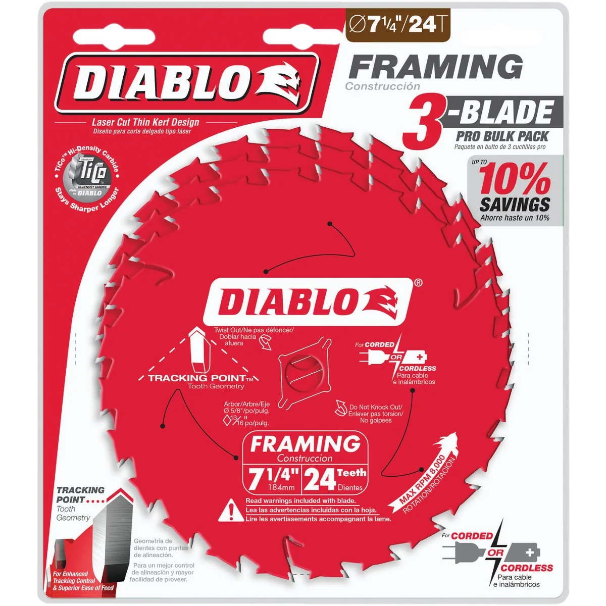 Reliable Diablo 7-1 4 In. 24-Tooth Framing Circular Saw Blade 3-Pack Luxury