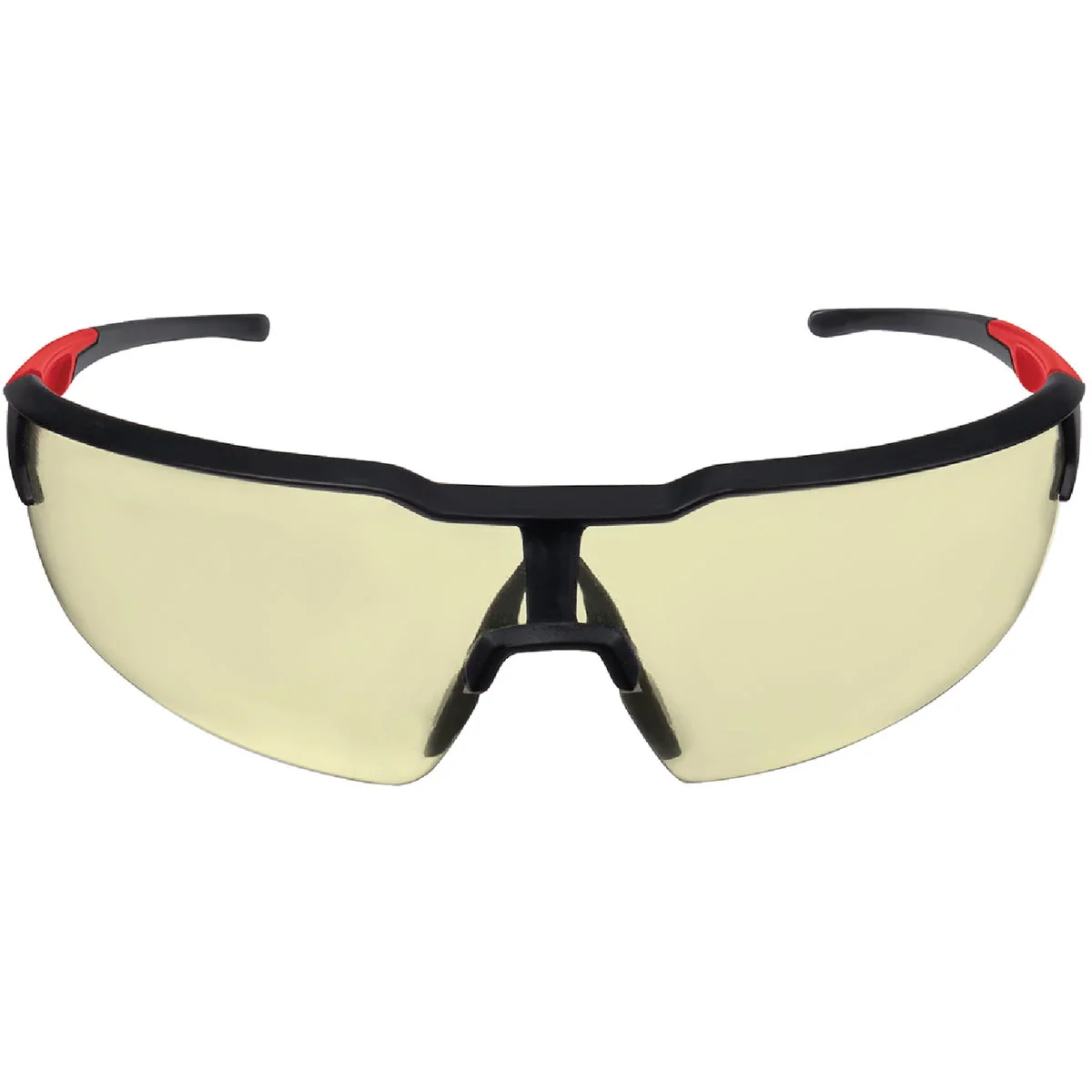Stylish Milwaukee Red Black Frame Safety Glasses with Yellow Fog- Lenses Soft