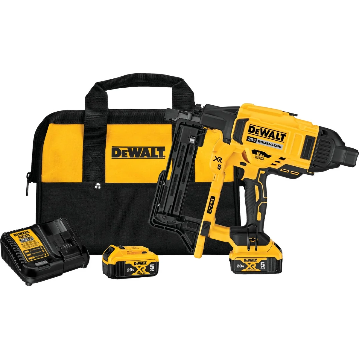 Outstanding DeWalt 20 Volt MAX XR Lithium-Ion 9 Ga. Cordless Fencing Construction Stapler Kit Premium Material