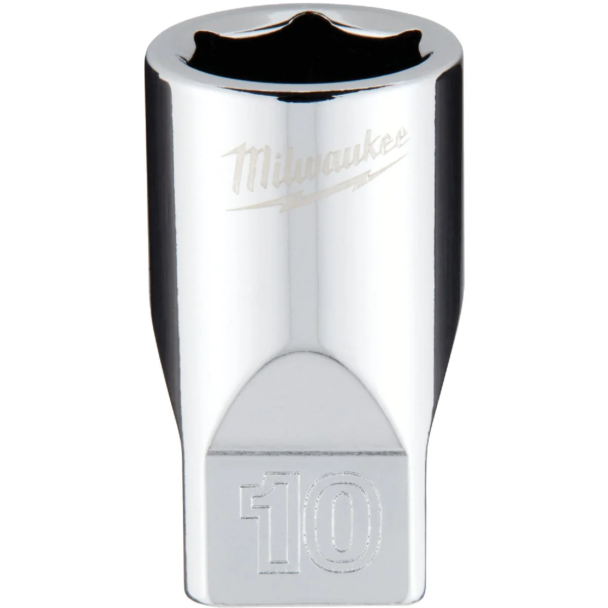 Unique Milwaukee 1 4 In. Drive 10 mm 6-Point Shallow Metric Socket with FOUR FLAT Sides User-Friendly