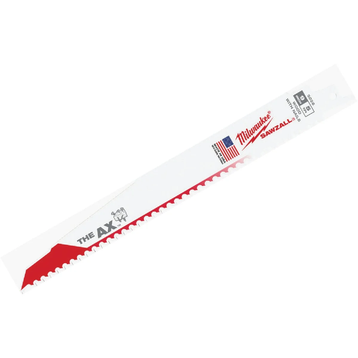 Carefully Designed Milwaukee Sawzall THE AX 9 In. 5 TPI Wood w Nails Demolition Reciprocating Saw Blade First-Class