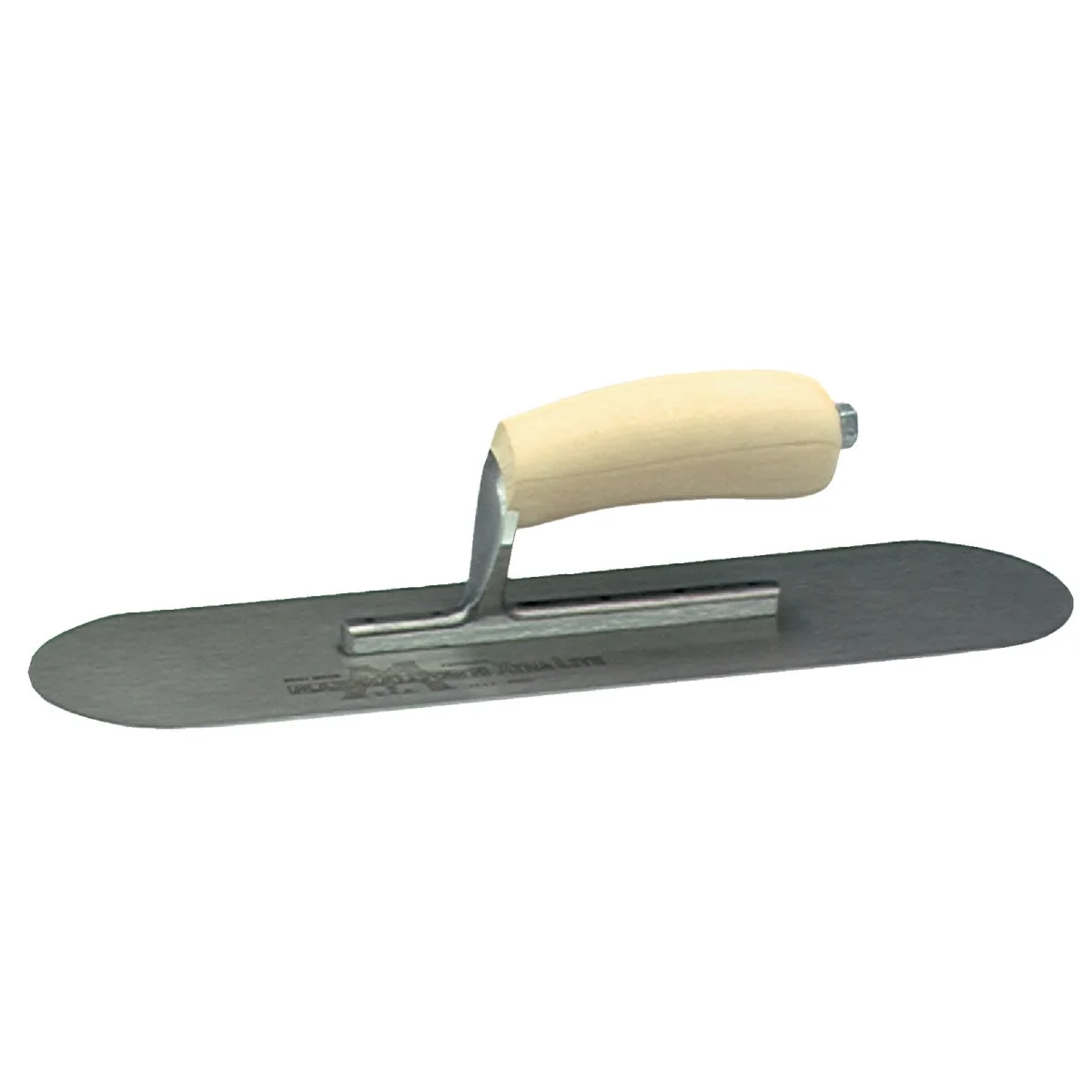 Versatile Marshalltown 4-1 2 In. x 16 In. Pool Trowel with Rounded Corners and Wood California Handle Casual