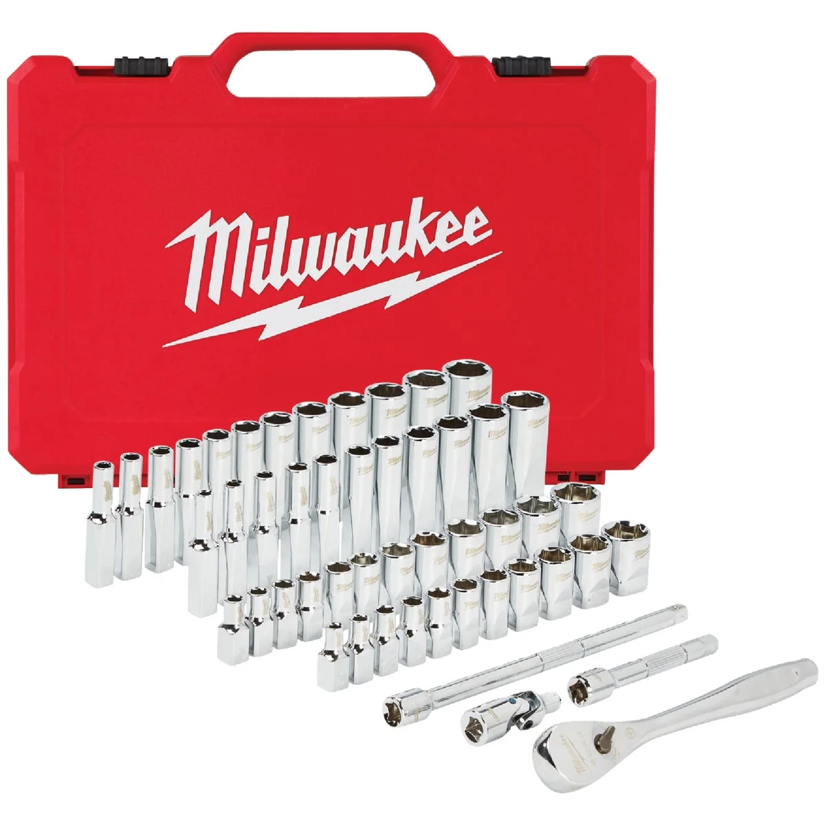 Sophisticated Milwaukee Standard Metric 1 4 In. Drive 6-Point Ratchet Socket Set 50-Piece Advanced