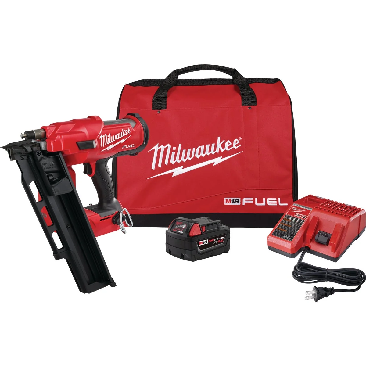 Exceptional Milwaukee M18 FUEL 18 Volt Lithium-Ion Brushless 21 Degree Cordless Framing Nailer Kit Natural