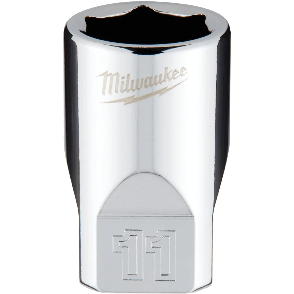 Practical Milwaukee 1 4 In. Drive 11 mm 6-Point Shallow Metric Socket with FOUR FLAT Sides Clean