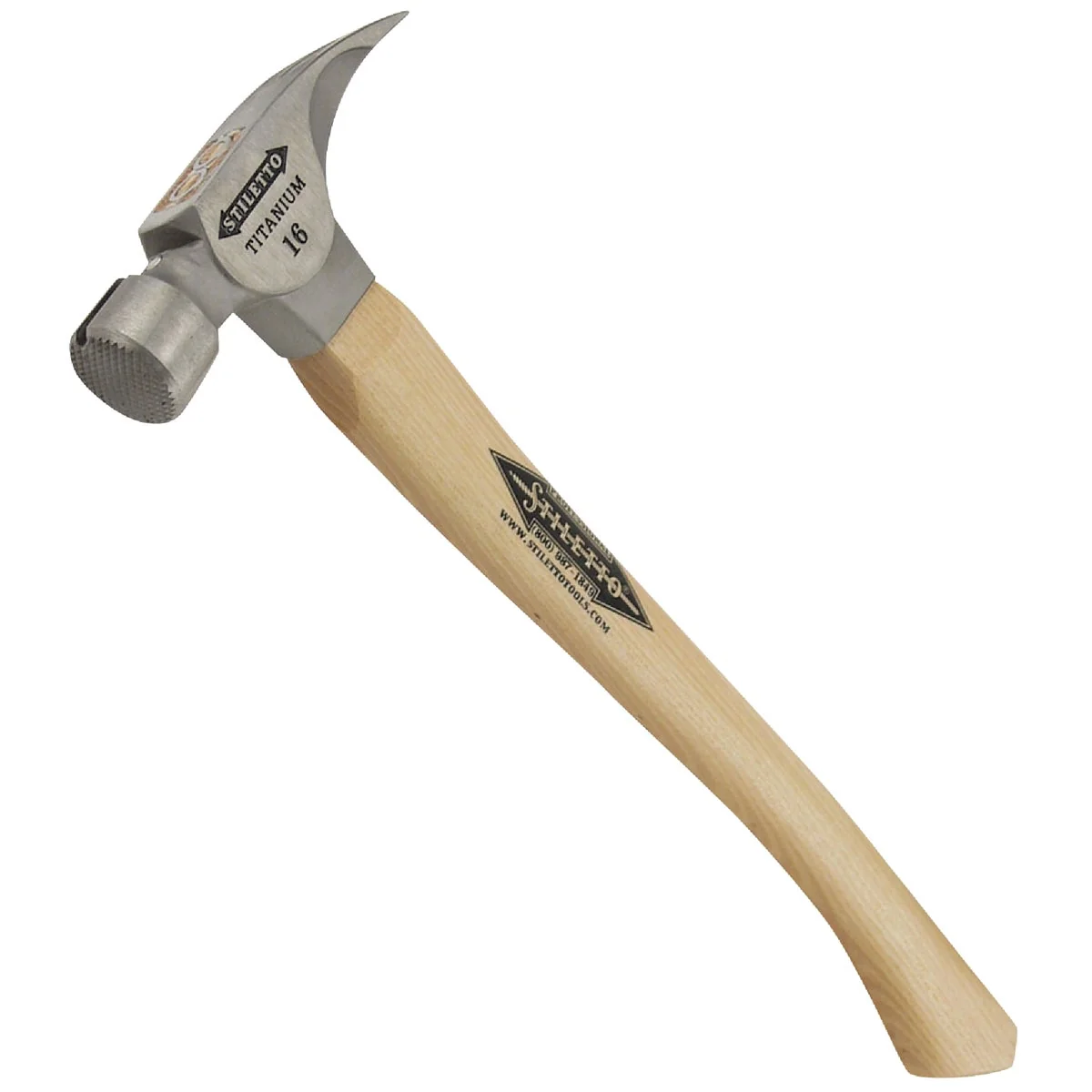 Superior Stiletto 16 Oz. Milled-Face Framing Hammer with Hickory Handle High-Performance