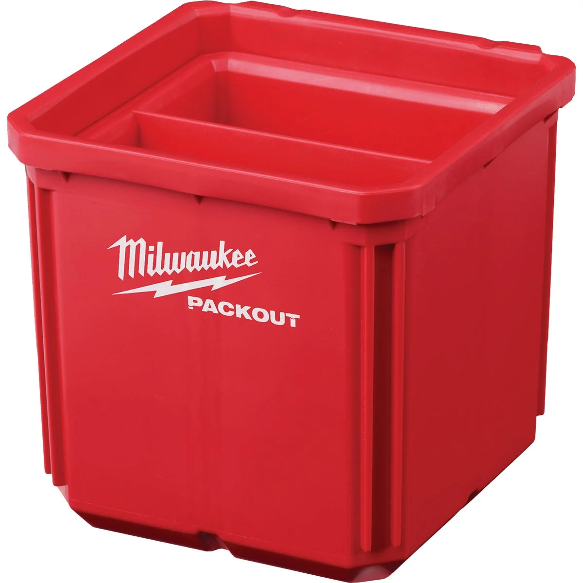 Smart Milwaukee PACKOUT Plastic Red Bin Set 2-Pack Solid