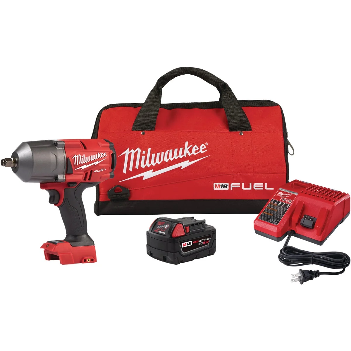 Quality Milwaukee M18 FUEL 18 Volt Lithium-Ion Brushless 1 2 In. High Torque Cordless Impact Wrench w Friction Ring Kit Durable