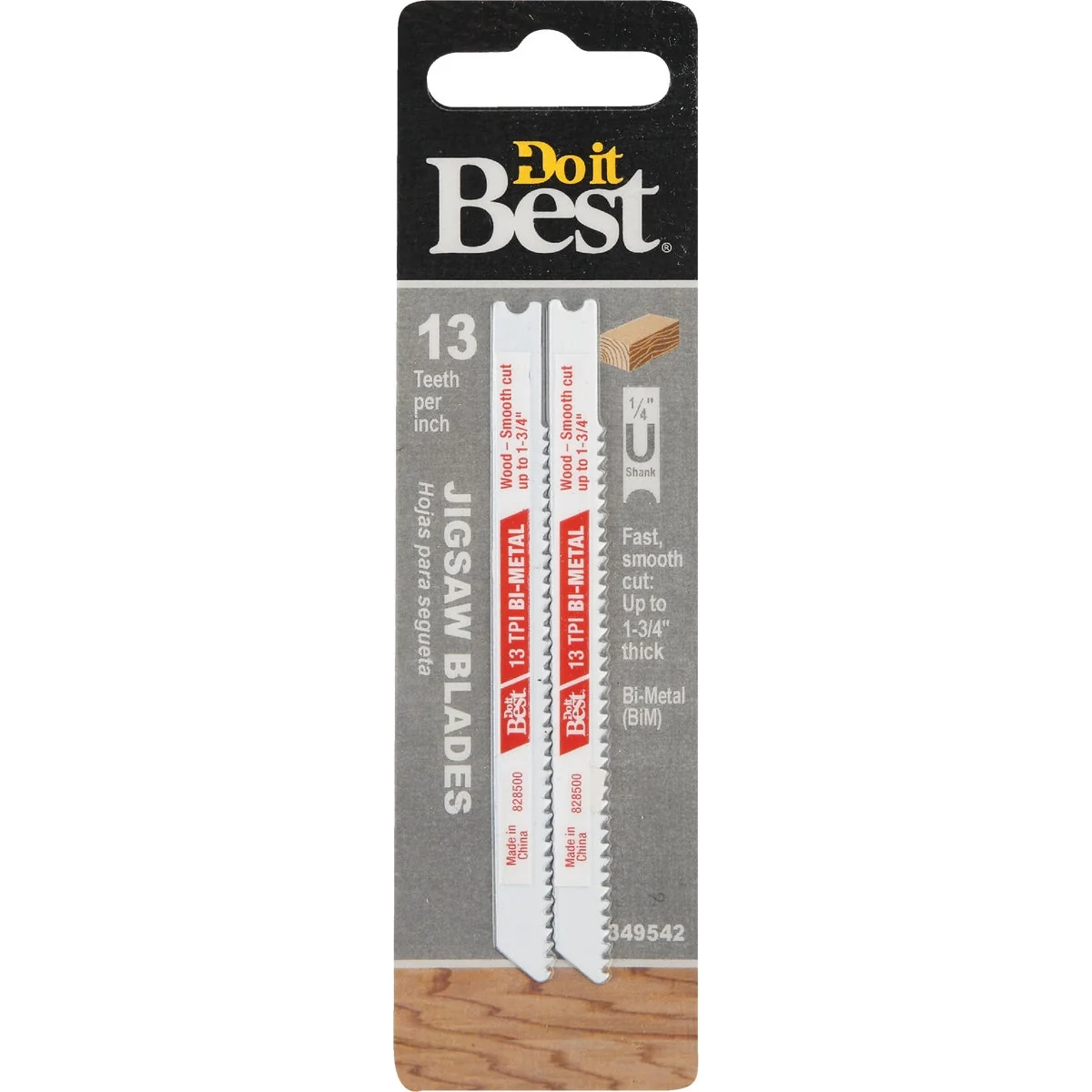 User-Friendly Do it U-Shank 3-5 8 In. x 13 TPI Bi-Metal Jig Saw Blade Wood 1-3 4 In. Thick 2-Pack High-Performance