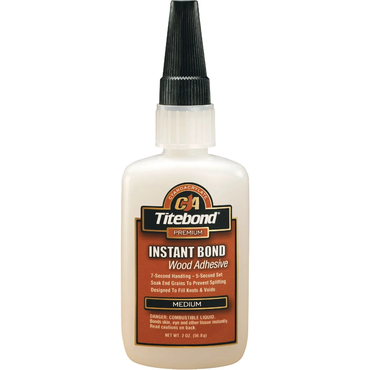 Lightweight Titebond 2 Oz. Instant Bond Medium Viscosity CA Wood Glue Pure