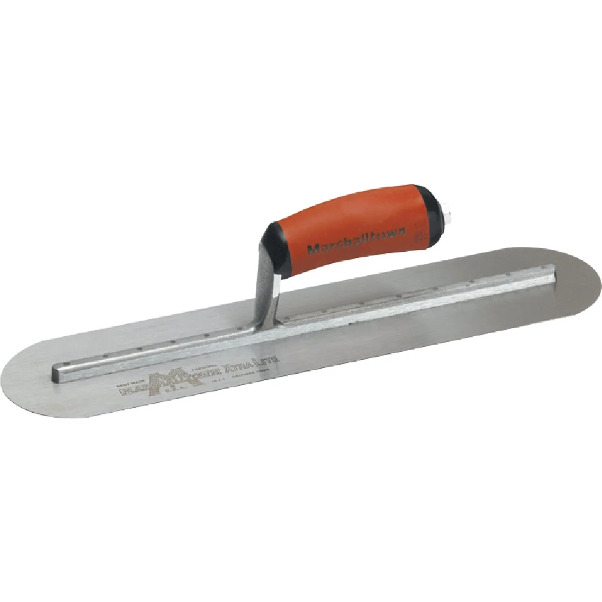 Selected Marshalltown 4 In. x 16 In. High Carbon Steel Fully Rounded Finishing Trowel with Curved DuraSoft Handle Carefully Designed