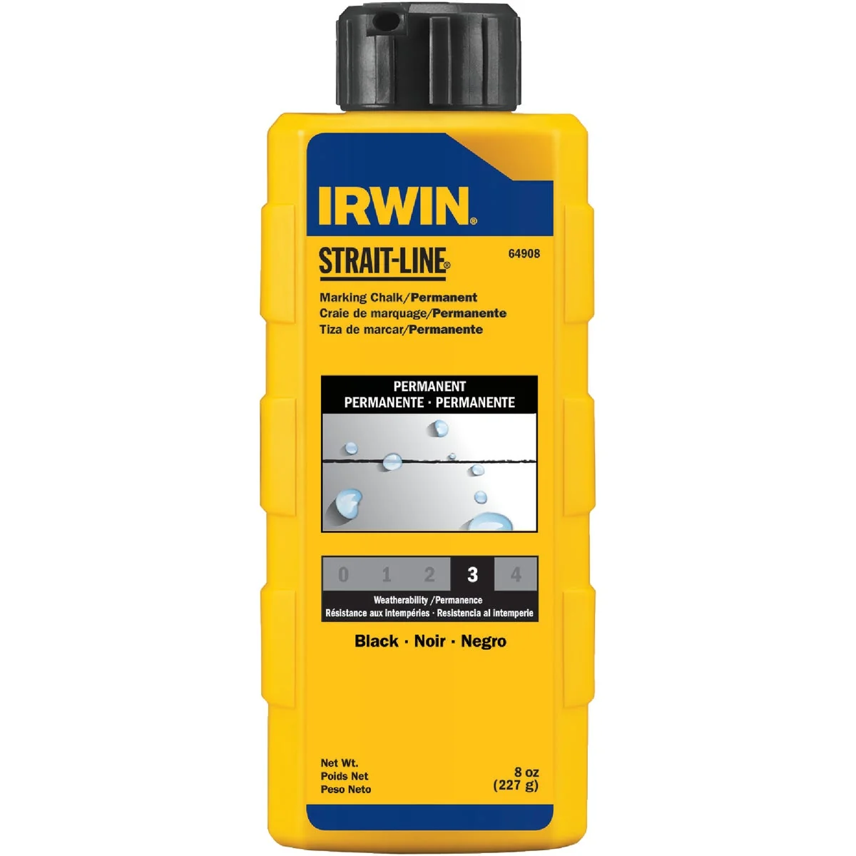 Artisan Irwin STRAIT-LINE 8 Oz. Black Permanent Chalk Line Chalk Proven