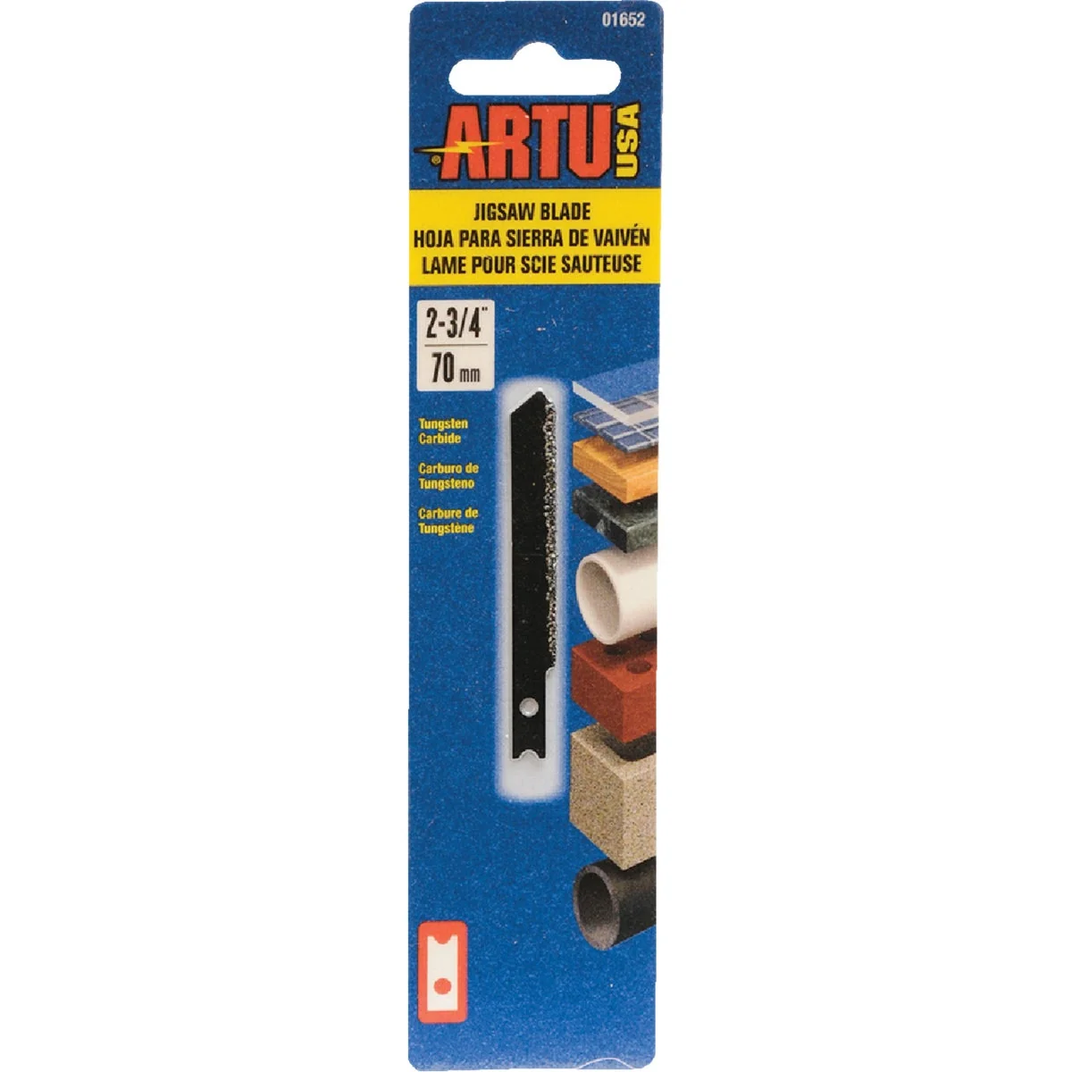 Premium Material ARTU U-Shank 2-3 4 In. Carbide Grit Edge Jig Saw Blade User-Friendly