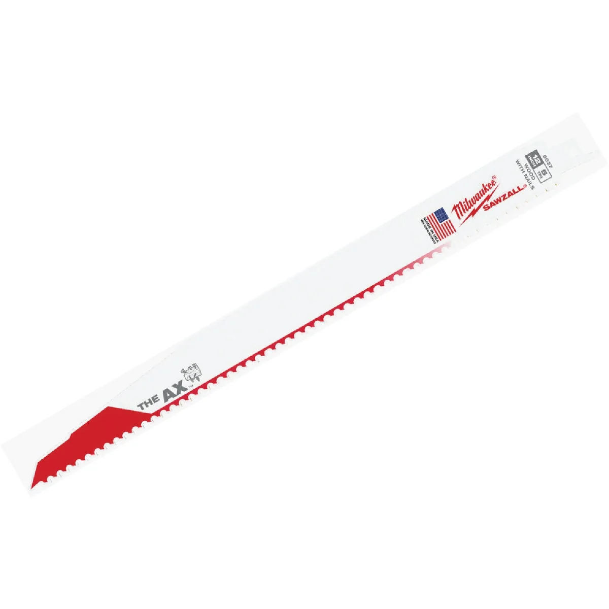 Trusted Milwaukee Sawzall THE AX 12 In. 5 TPI Wood w Nails Demolition Reciprocating Saw Blade Effective