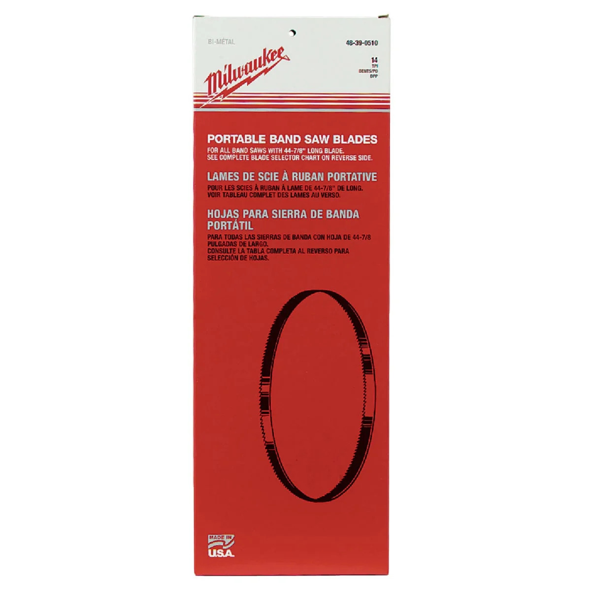 Reusable Milwaukee 44-7 8 In. x 1 2 In. 14 TPI Deep Cut Band Saw Blade Sustainable