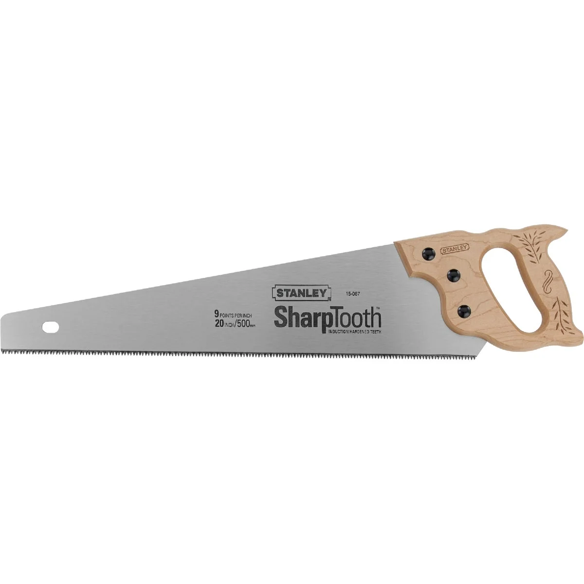 Premium Stanley 20 In. L. Blade 8 PPI Wood Handle Hand Saw Minimalist