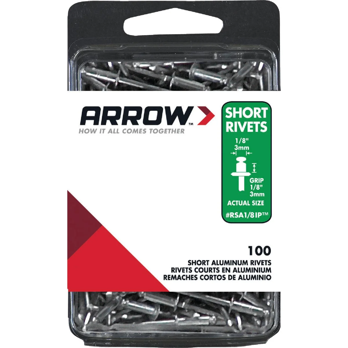 Sustainable Arrow 1 8 In. x 1 8 In. Aluminum IP Rivet 100 Count Original