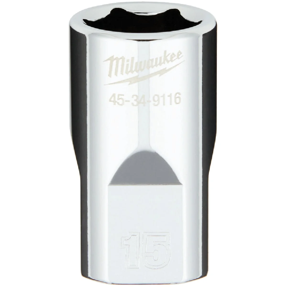 Effective Milwaukee 1 2 In. Drive 15 mm 6-Point Shallow Metric Socket with FOUR FLAT Sides Exceptional