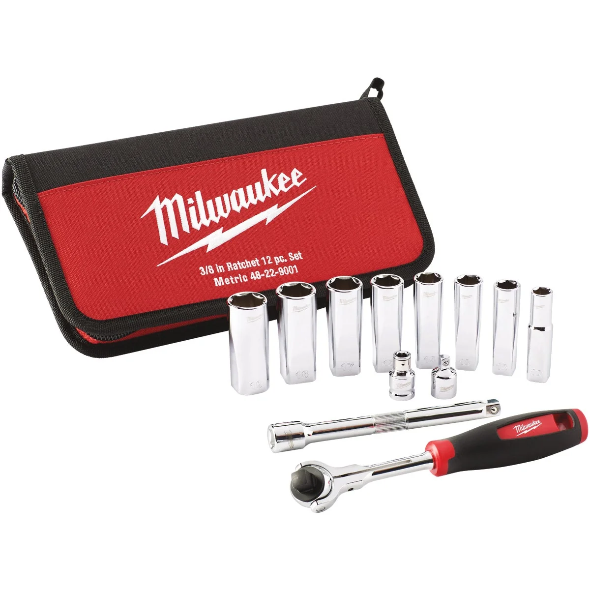 Practical Milwaukee Metric 3 8 In. Drive 6-Point Ratchet Socket Set Reusable