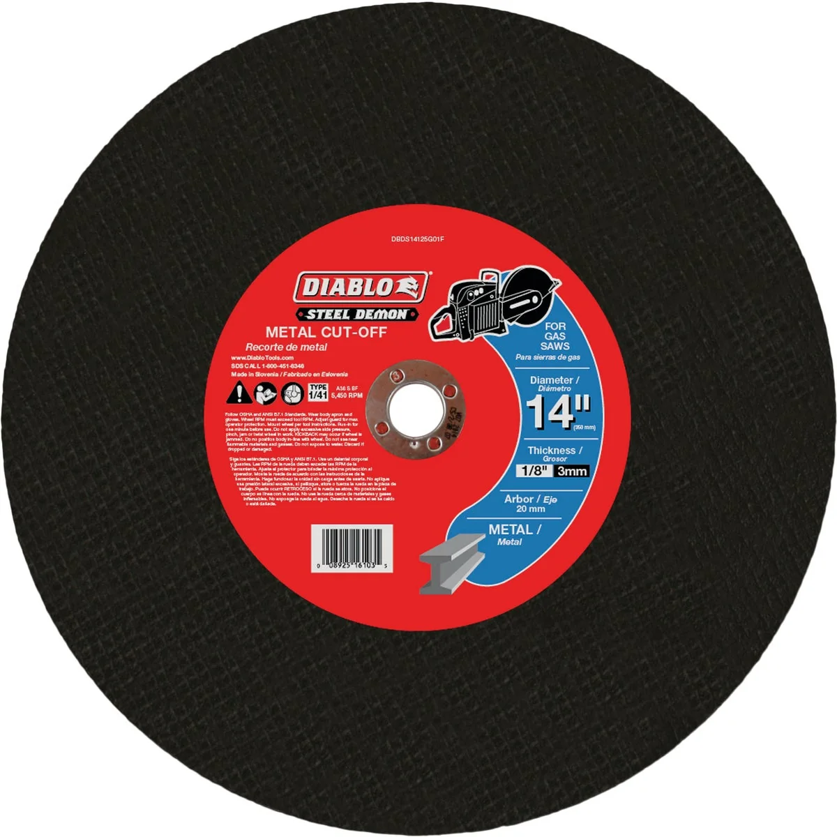 Original Design Diablo Steel Demon 14 In. x 20mm Metal High Speed Cut Off Disc Trendy