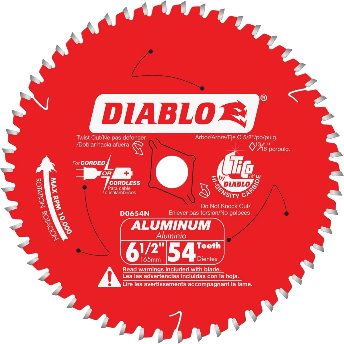 Efficient Diablo 6-1 2 In. x 54-Tooth Medium Aluminum Cutting Saw Blade Sustainable