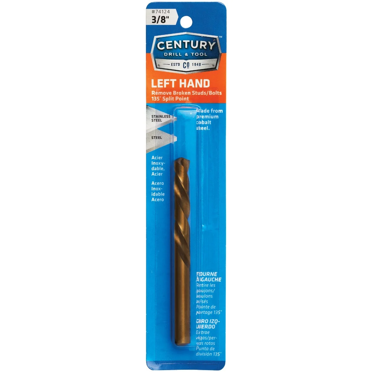 Healthy Century Drill Tool 3 8 In. Cobalt Steel Left Hand Drill Bit Classic