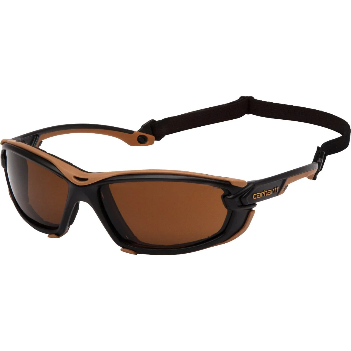 Advanced Carhartt Toccoa Black Tan Frame Safety Glasses with Bronze H2MAX Anti-Fog Lenses Premium