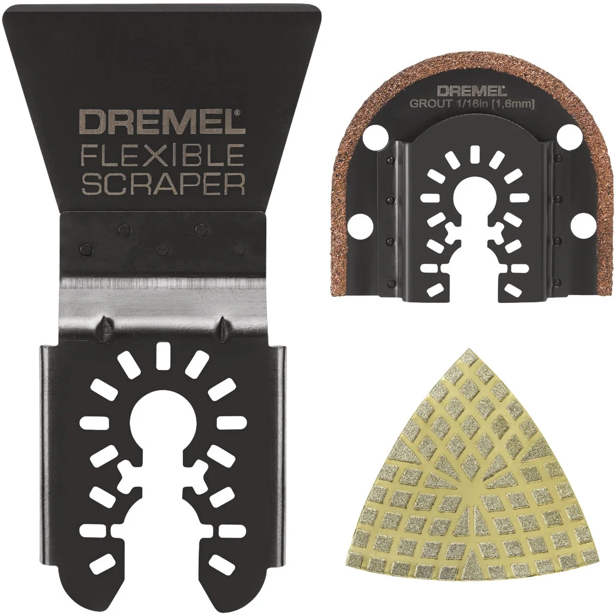 High-End Dremel Universal Oscillating Grout Tile Blade Assortment 3-Piece Unique