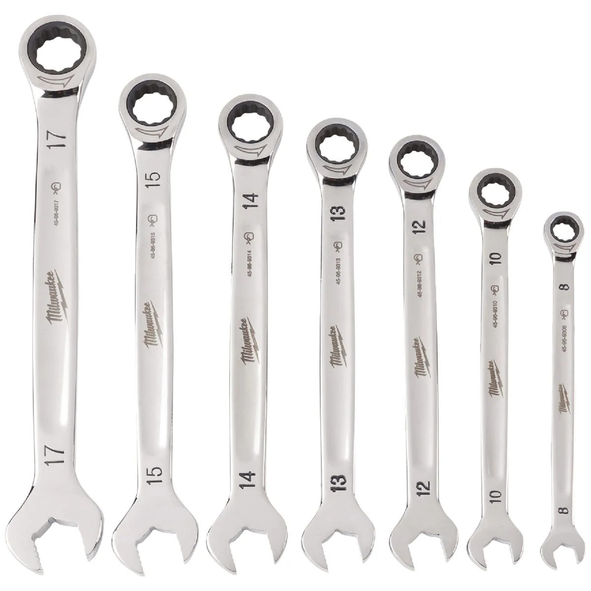 Outstanding Milwaukee Metric 12-Point Ratcheting Combination Wrench Set 7-Piece High-Performance