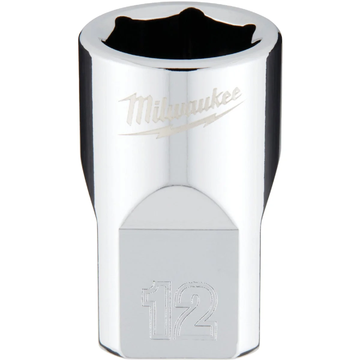 Smart Milwaukee 3 8 In. Drive 12 mm 6-Point Shallow Metric Socket with FOUR FLAT Sides Genuine