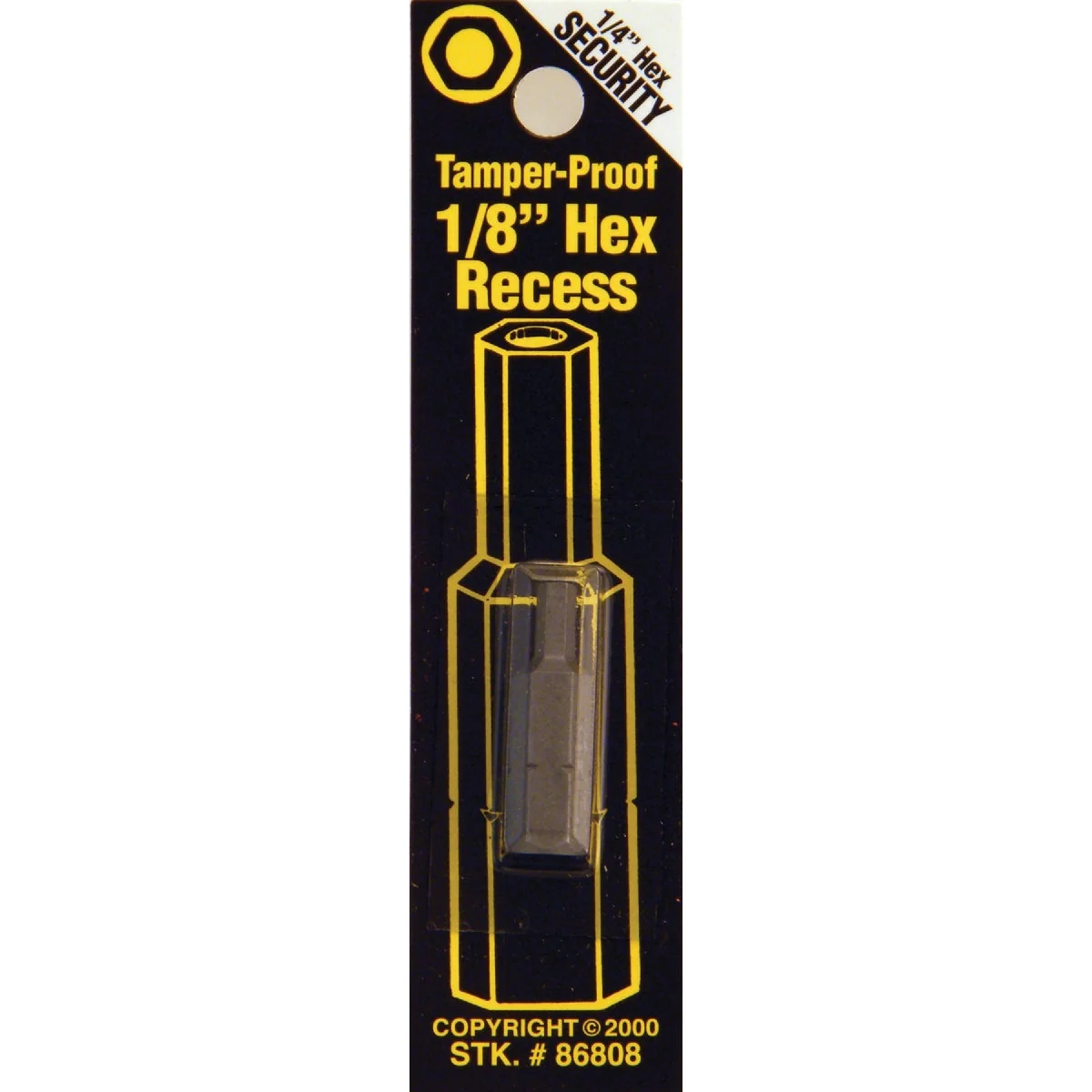Consistent Way Tools 1 8 In. Hex Security 1 In. 1 4 In. Hex Screwdriver Bit Smooth