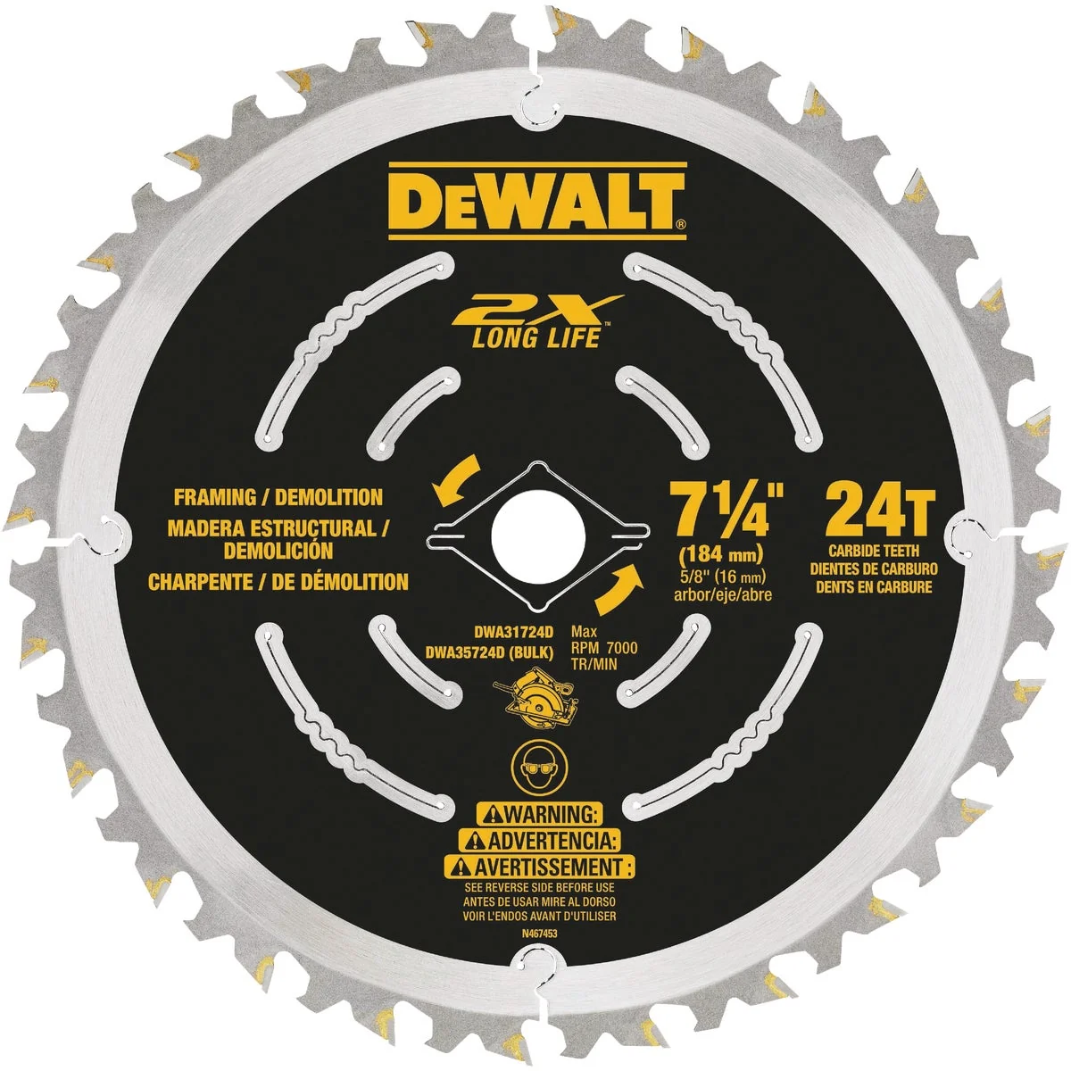 Selected DeWalt 7-1 4 In. 2X Long Life Circular Saw Blade Certified