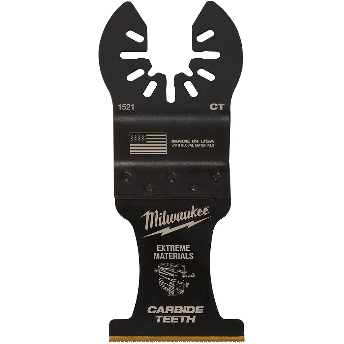 Authentic Milwaukee OPEN-LOK 1-3 8 In. Titanium-Enhanced Carbide Extreme Materials Oscillating Blade Pure