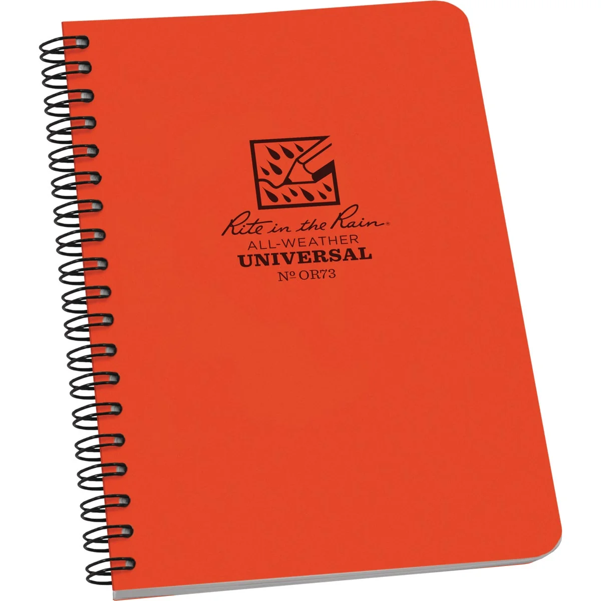 Top-Quality Rite in the Rain All-Weather 4-7 8 In. W x 7 In. H 32-Sheet Side Spiral Bound Notebook Orange Long-Lasting