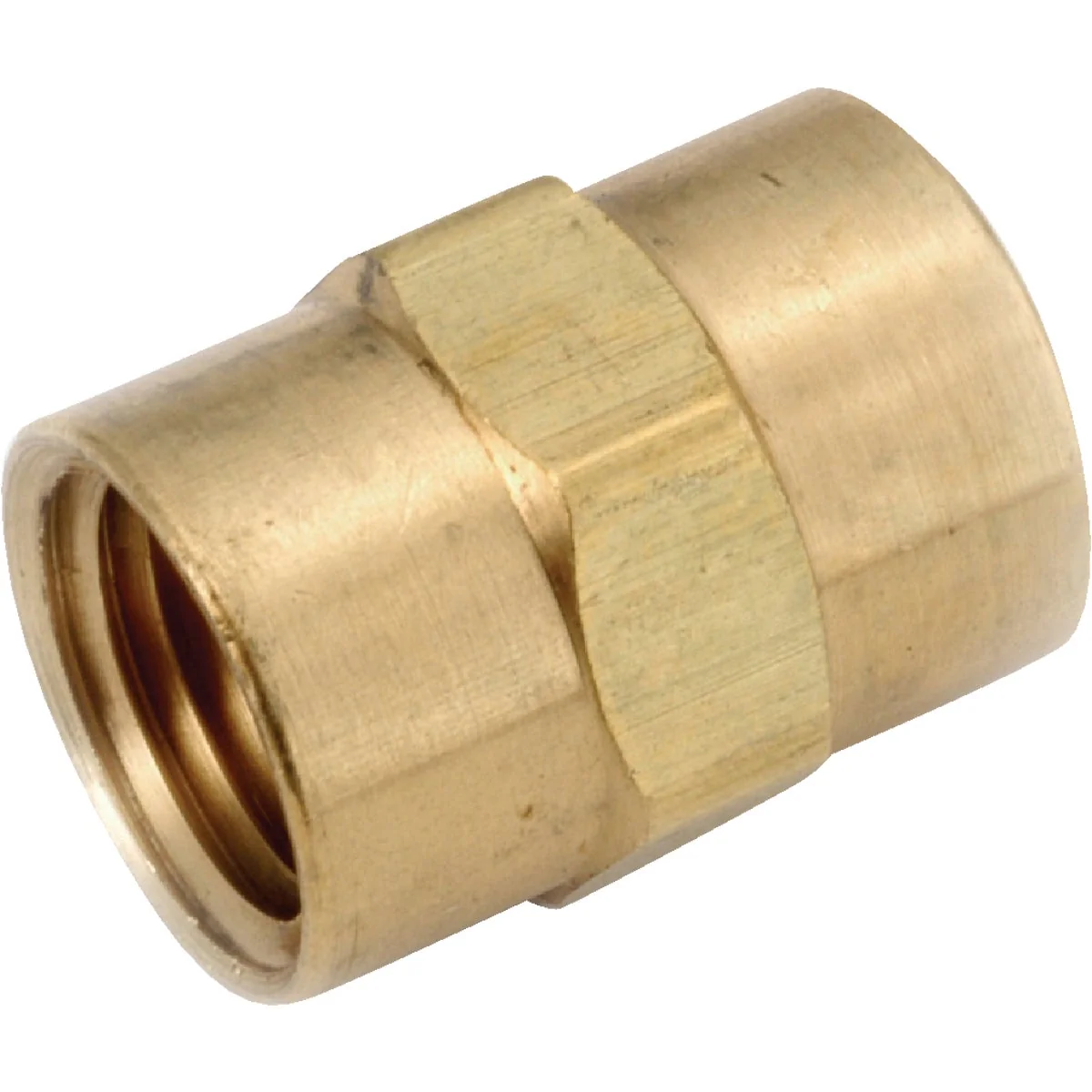 Soft Anderson Metals 1 2 In. Yellow Brass Coupling Clean