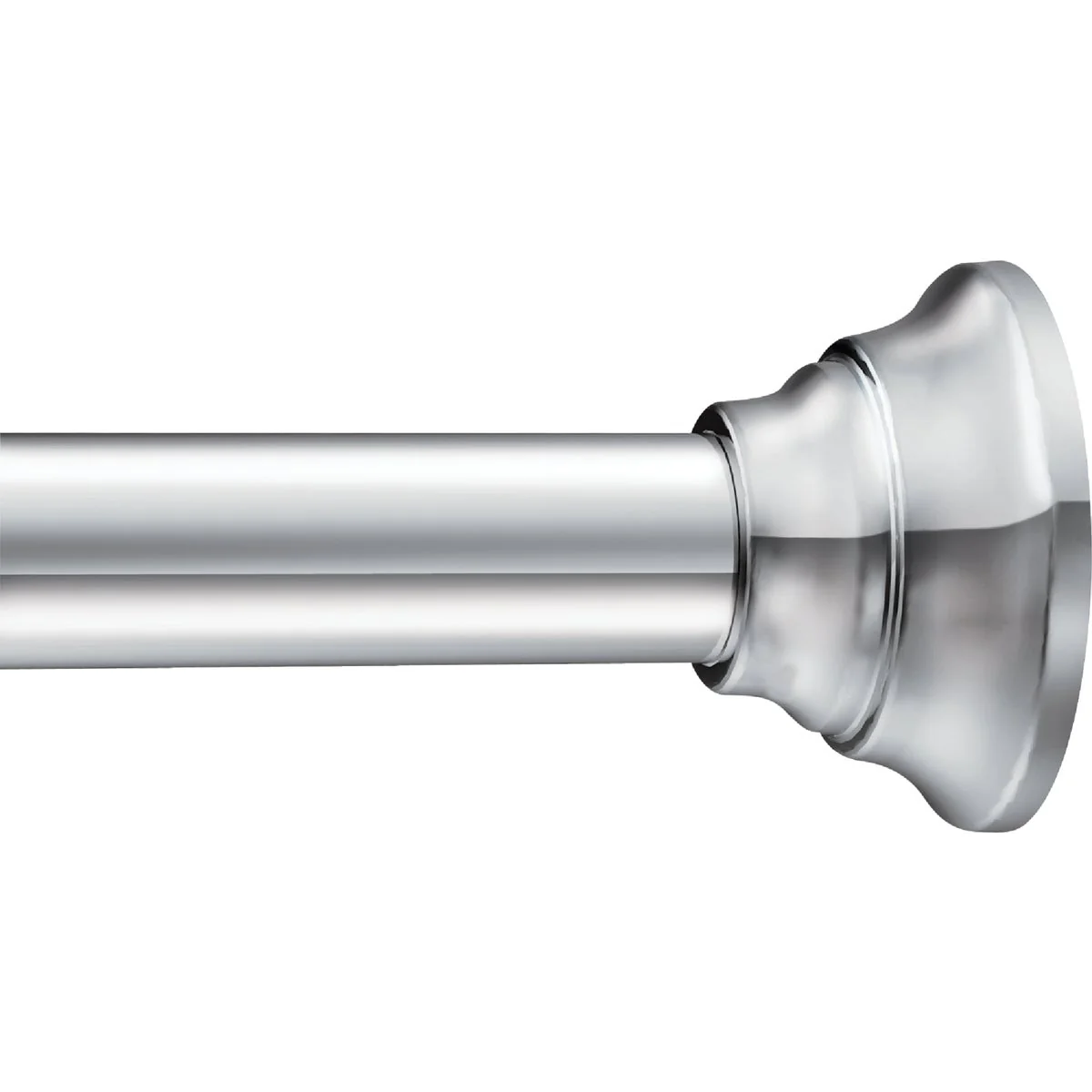 Exceptional Moen Straight 44 In. To 72 In. Adjustable Tension Shower Rod in Chrome Certified