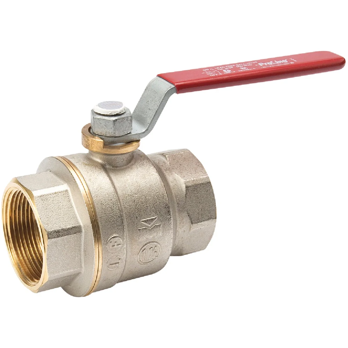 Trendy ProLine 1-1 2 In. FIP Forged Brass Full Port Ball Valve Clean