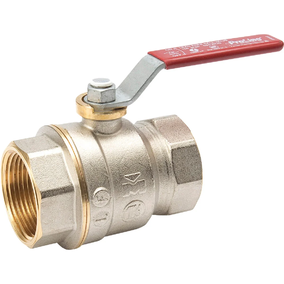 Solid ProLine 1-1 4 In. FIP Forged Brass Full Port Ball Valve Verified
